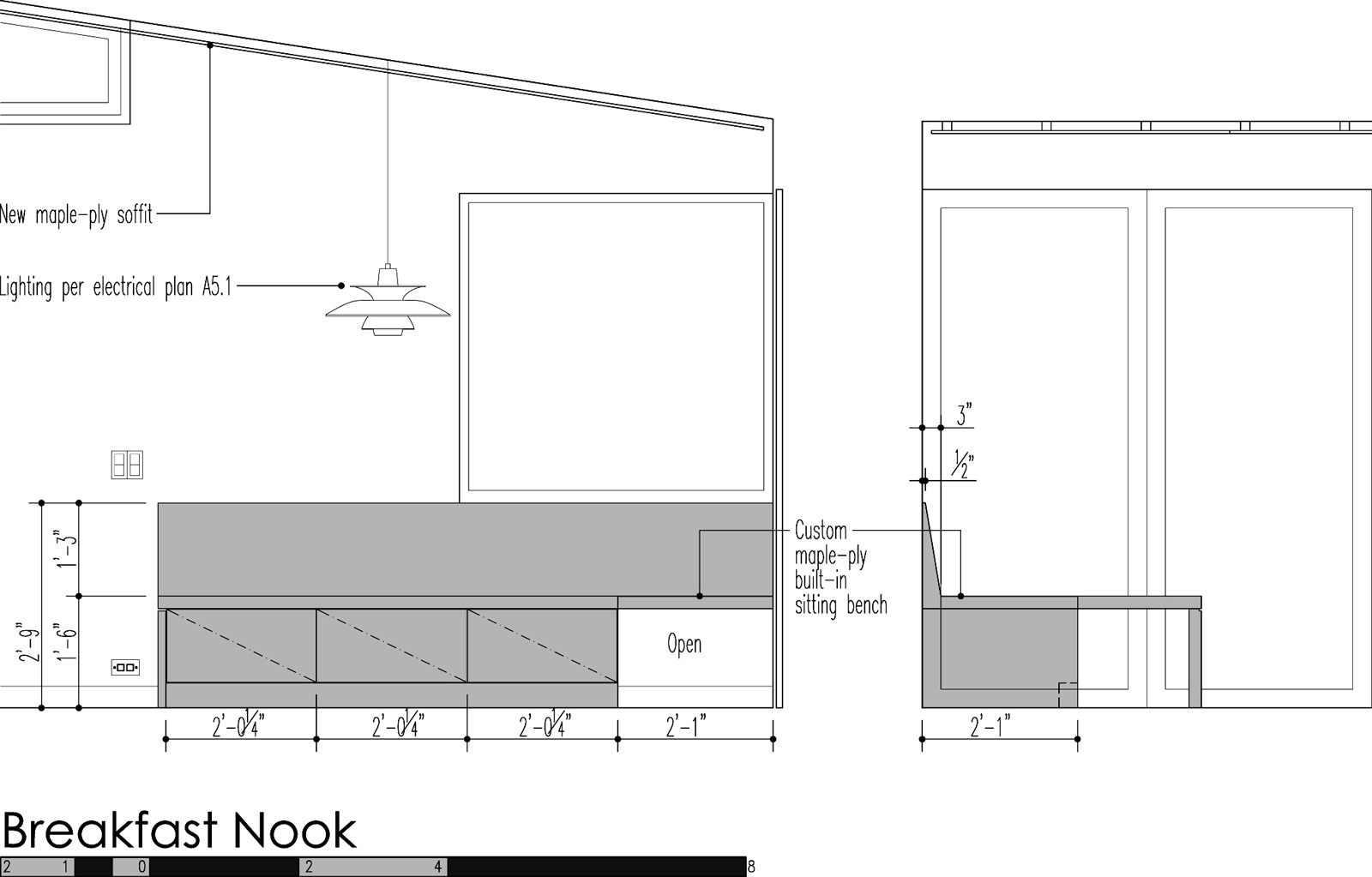 kitchen nook table dimensions