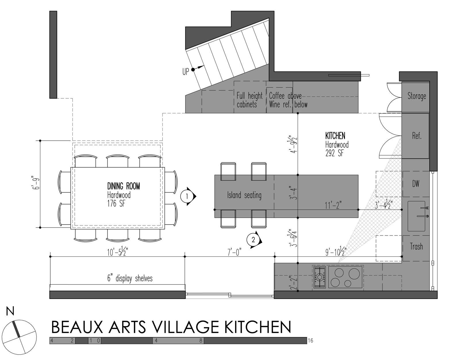 BUILD LLC Beaux Arts Village Kitchen plan